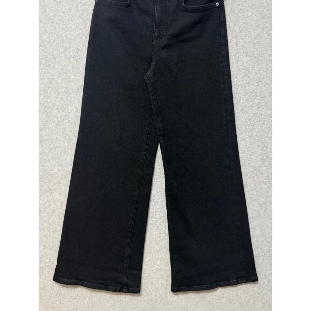 Madewell Black Wide Leg Jeans NWT Size 25P High Rise Full Length